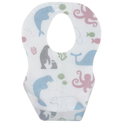 Mininor Disposable Bib (White, 10pcs)