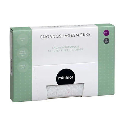 Mininor Disposable Bib (White, 10pcs)
