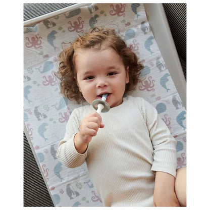 Mininor Infant to Toddler Tooth Brush Training Set (White/Grey)