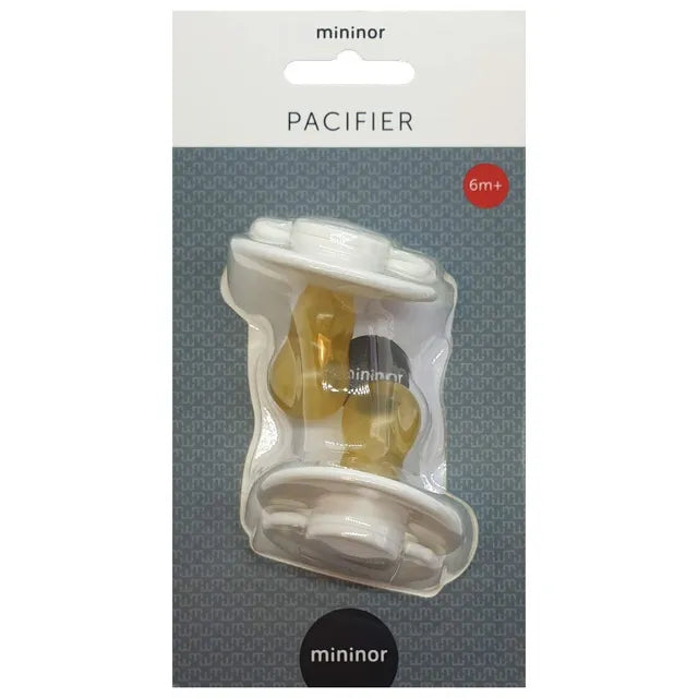 Mininor Round Pacifier Latex - Pack of 2 (6M+)