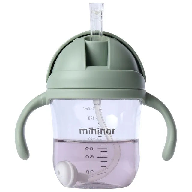 Mininor Non-spill Trainer Straw Cup  Weighted Straw (220ml)