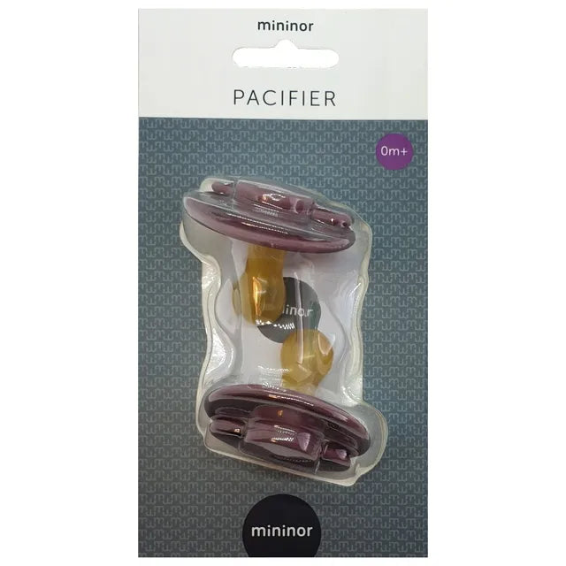 Mininor Round Pacifier Latex - Pack of 2 (0M+)