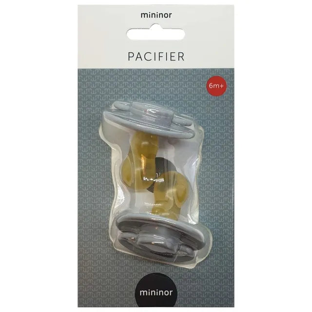 Mininor Round Pacifier Latex - Pack of 2 (6M+)