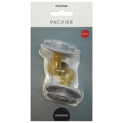 Mininor Round Pacifier Latex - Pack of 2 (6M+)