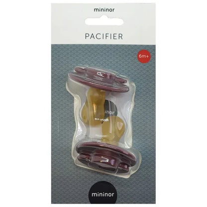 Mininor Round Pacifier Latex - Pack of 2 (6M+)