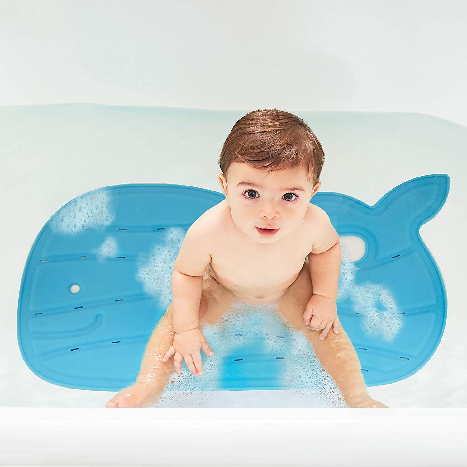Skip Hop Non-Slip Baby Bathmat, Moby, Blue.