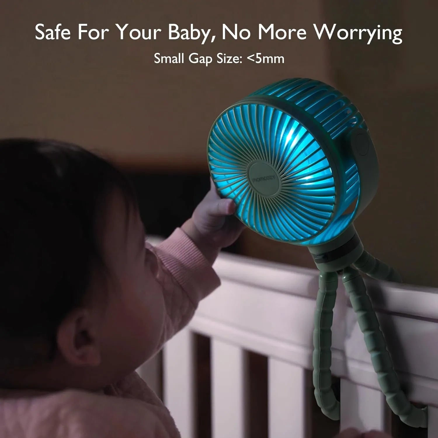 Momcozy 8000mAh Rechargeable Portable Stroller Fan