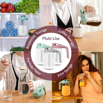 وعاء زجاجي لحفظ حليب الأم من مومكوزي (32oz)