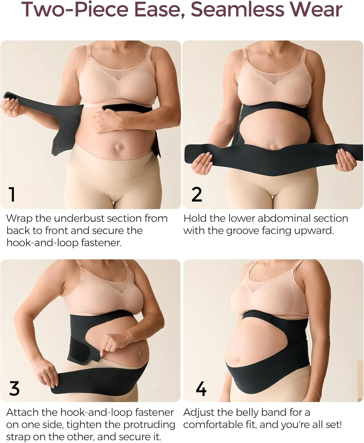 Momcozy Ergonest Maternity Belly Band (Beige)