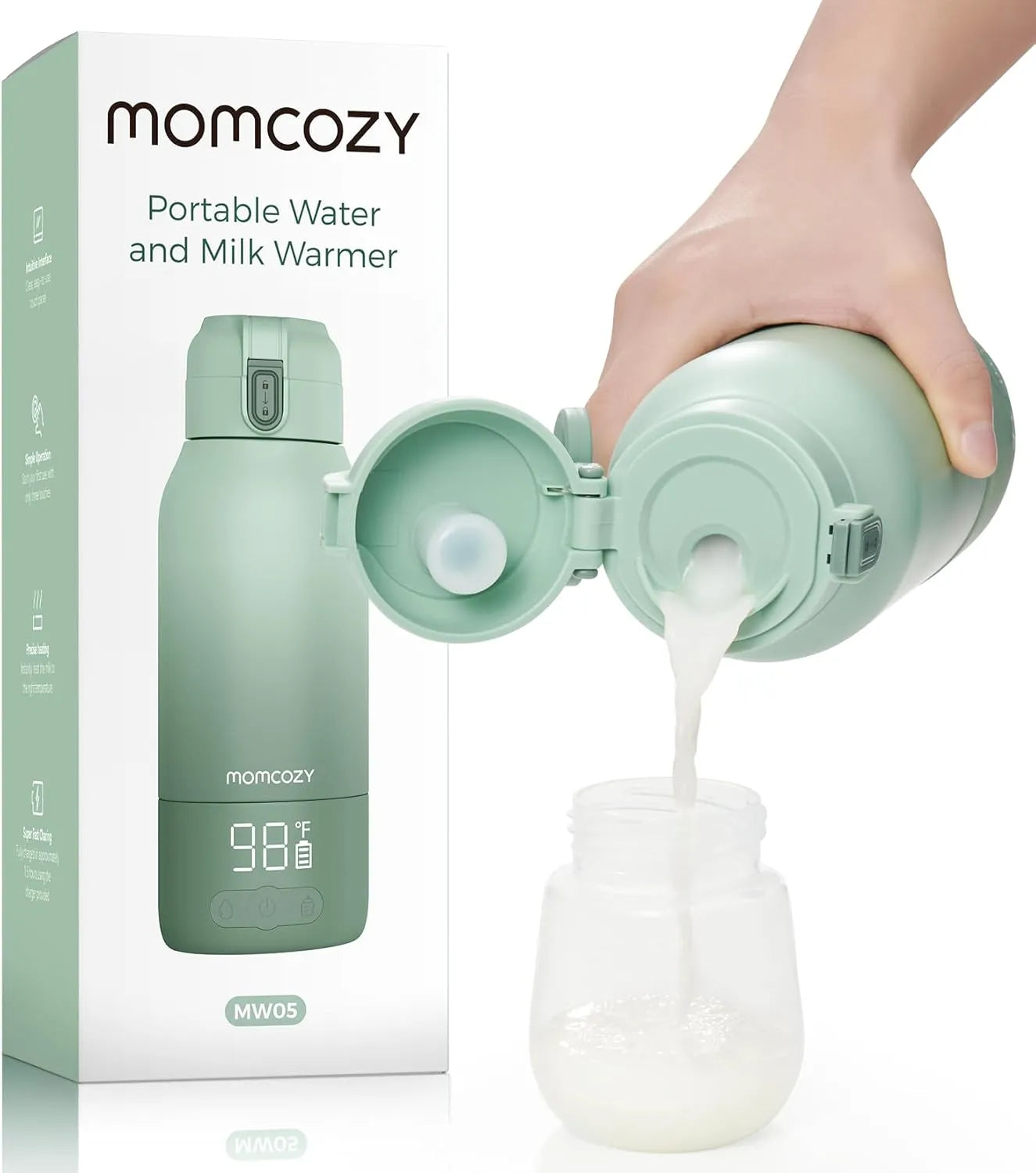 Momcozy Portable Breast Milk & Water Warmer for Travel (17oz/500 ml)