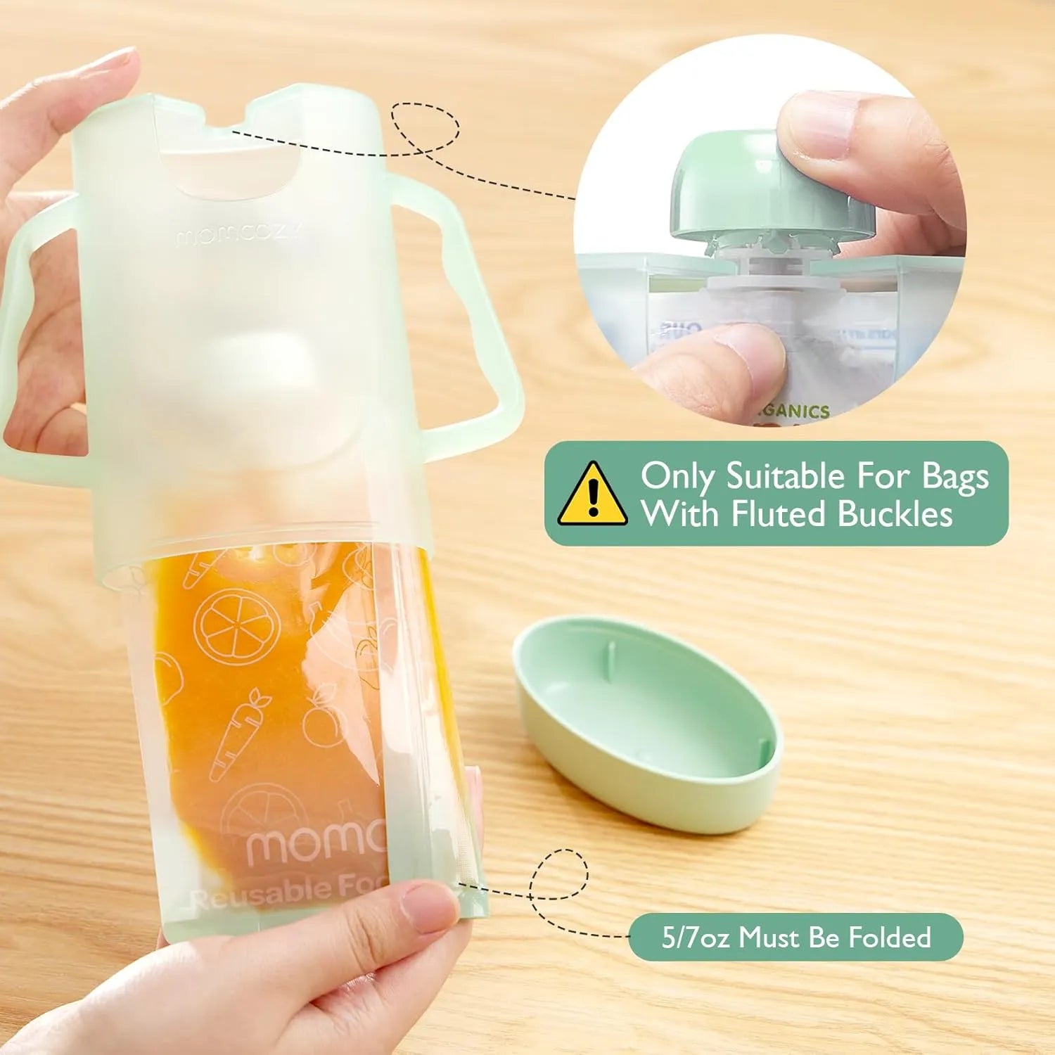 Momcozy Self-Feeding Squeeze Pouch Holder