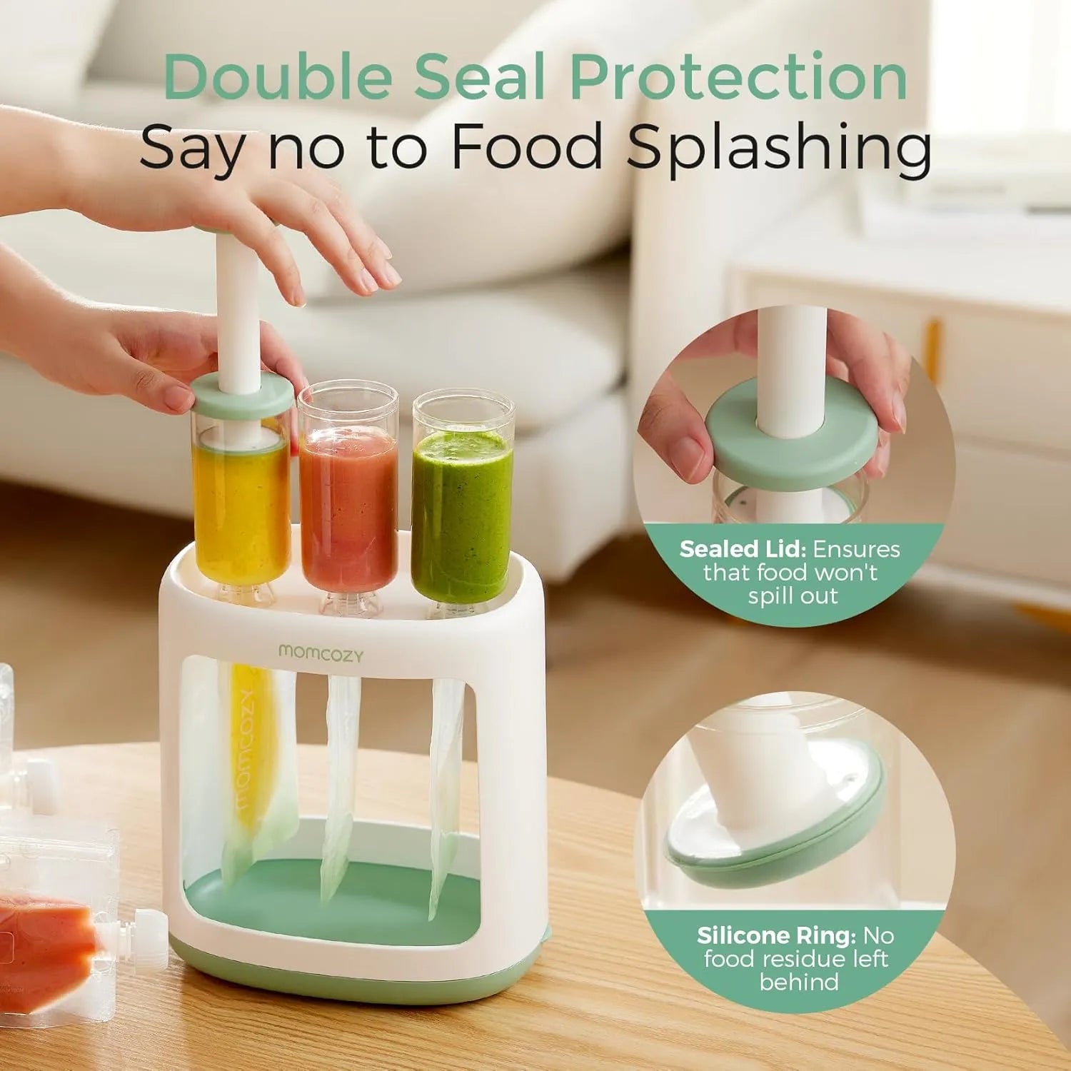 Momcozy Baby Food Maker for Puree Food Storage By 5 Reusable Bags