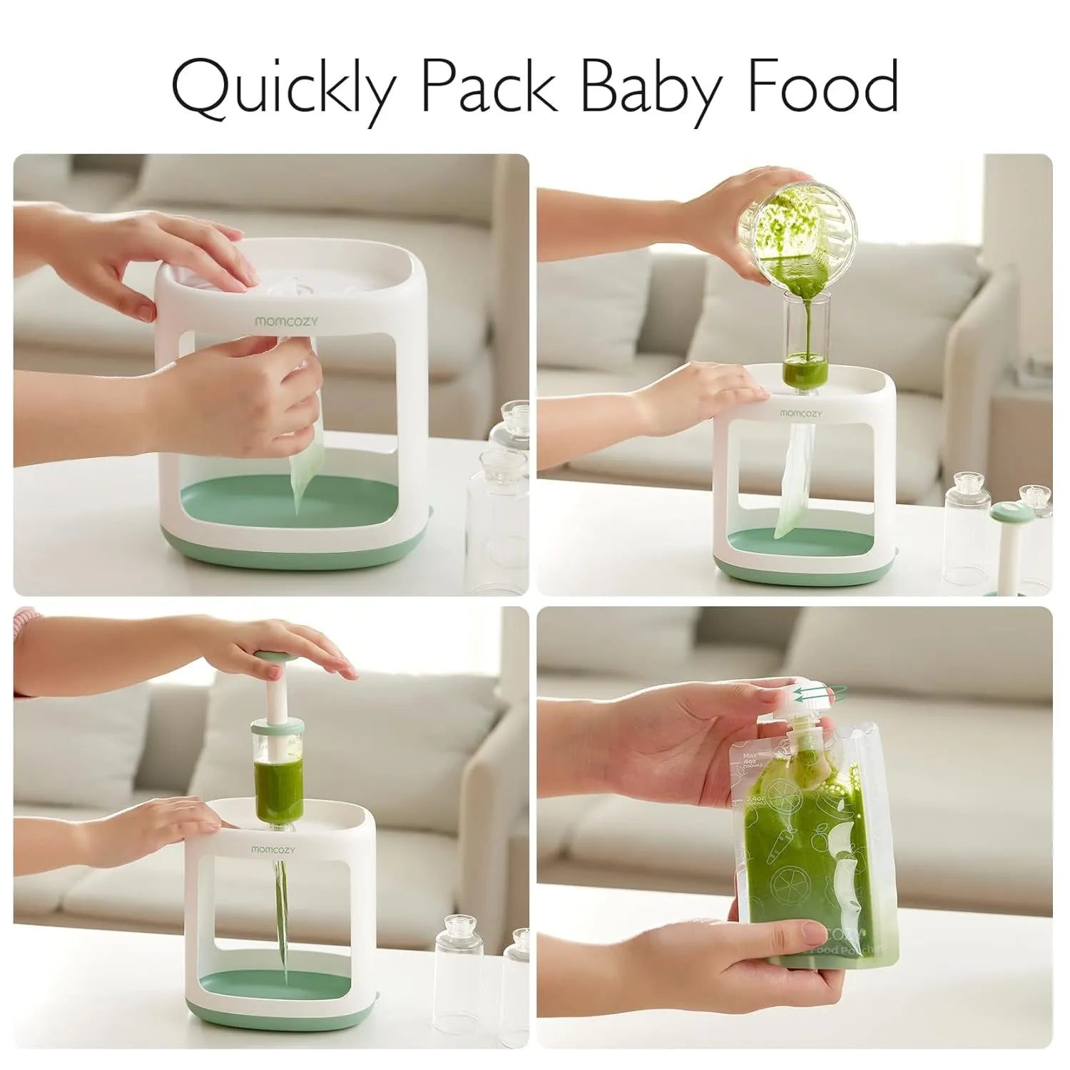 Momcozy Baby Food Maker for Puree Food Storage By 5 Reusable Bags