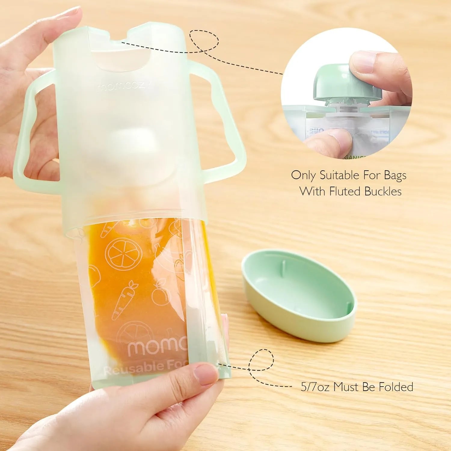 Momcozy Baby Food Maker for Puree Food Storage By 5 Reusable Bags