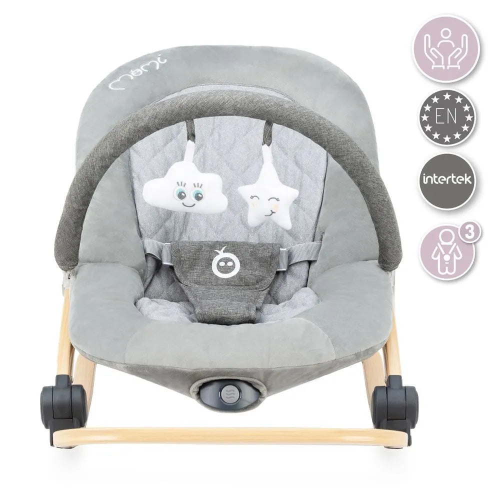 MoMi Lumiwood Bouncer (Grey)