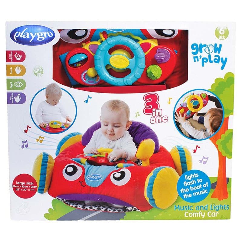 Playgro Music and Lights Comfy Car - MultiColor.