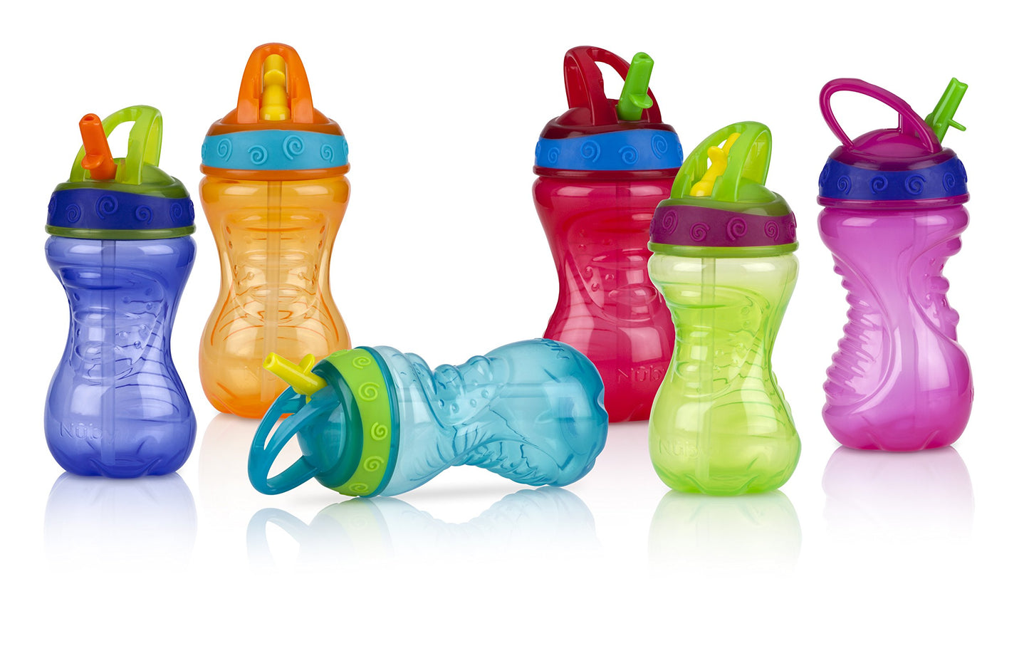 Nuby Hard Straw Flip It Cup (1pc, Assorted)