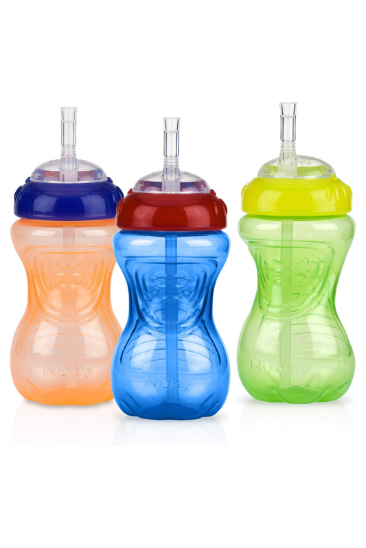 Nuby Flex Straw Cups (Assorted) - Pack of 3