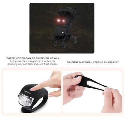 Neobreez LED Safety Lights for Strollers – 2 Pack, Black