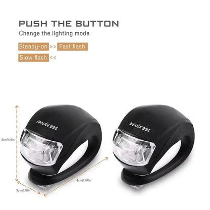 Neobreez LED Safety Lights for Strollers – 2 Pack, Black