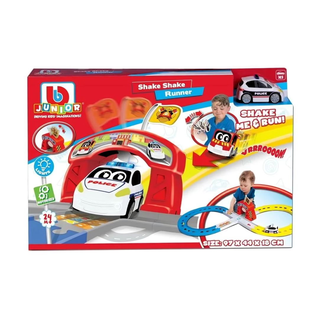 Bburago Junior Shake Shake Runner Police car Or Fire Truck