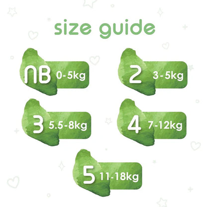 PureBorn Organic Bamboo Nappies (Size 5)