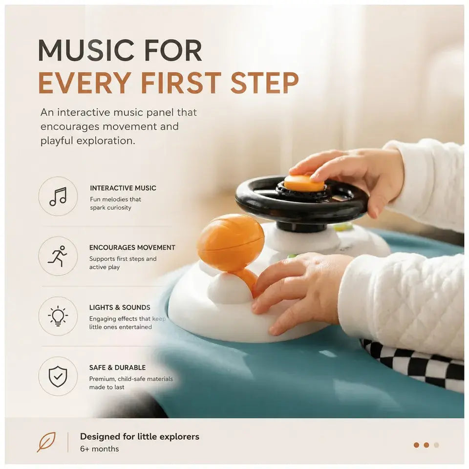 Neobreez Navix Premium 3-in-1 Activity Baby Walker – Blue/Grey