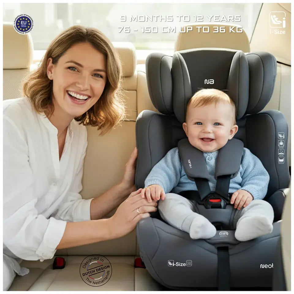 Neobreez ELEK 3-in-1 i-Size Toddler Car Seat – Grey