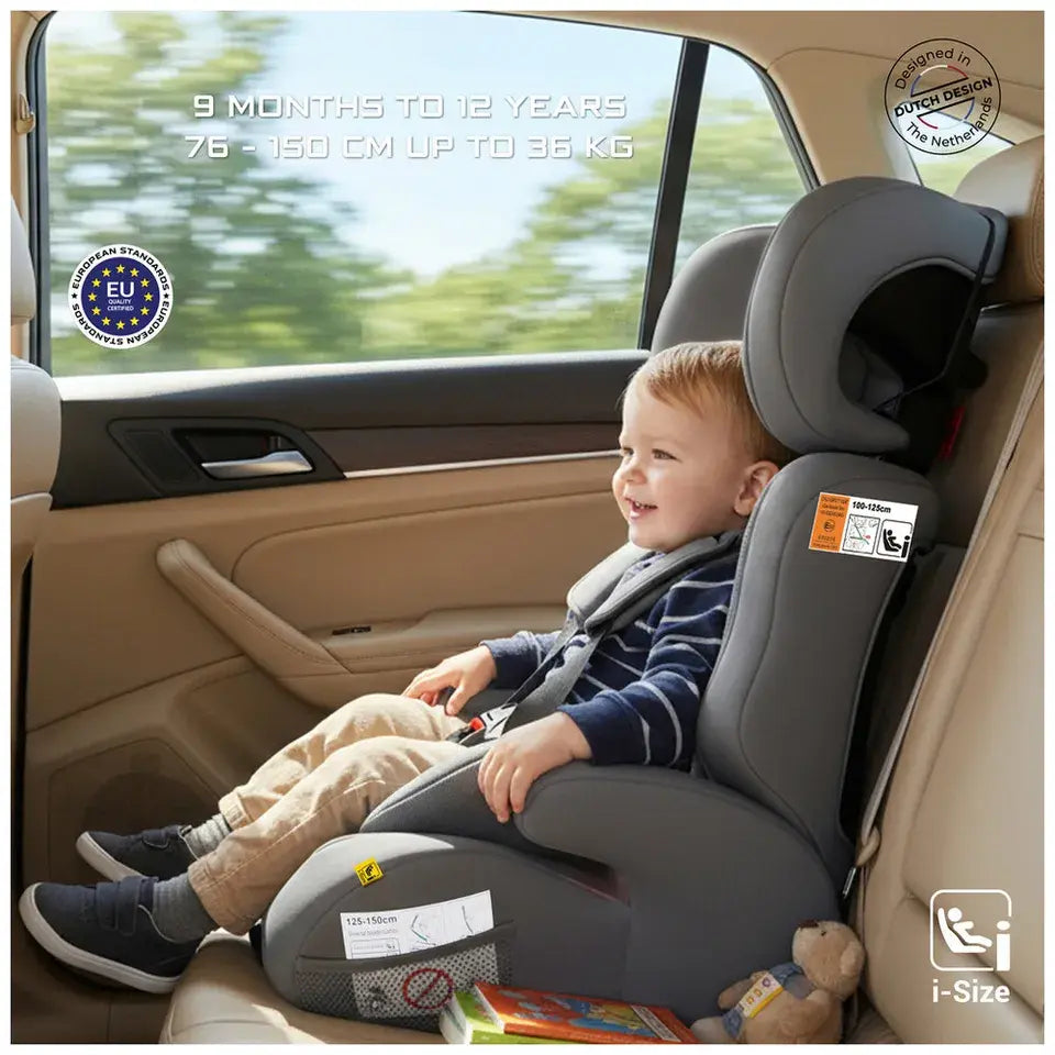 Neobreez ELEK 3-in-1 i-Size Toddler Car Seat – Grey