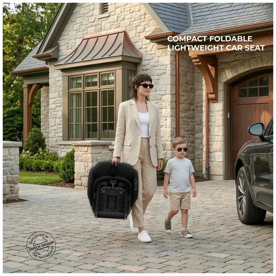 Neobreez Gento Compact Foldable Travel Car Seat with ISOFIX – Black