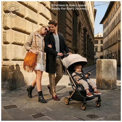 Neobreez Neolite Compact Cabin Stroller – Beige/Black