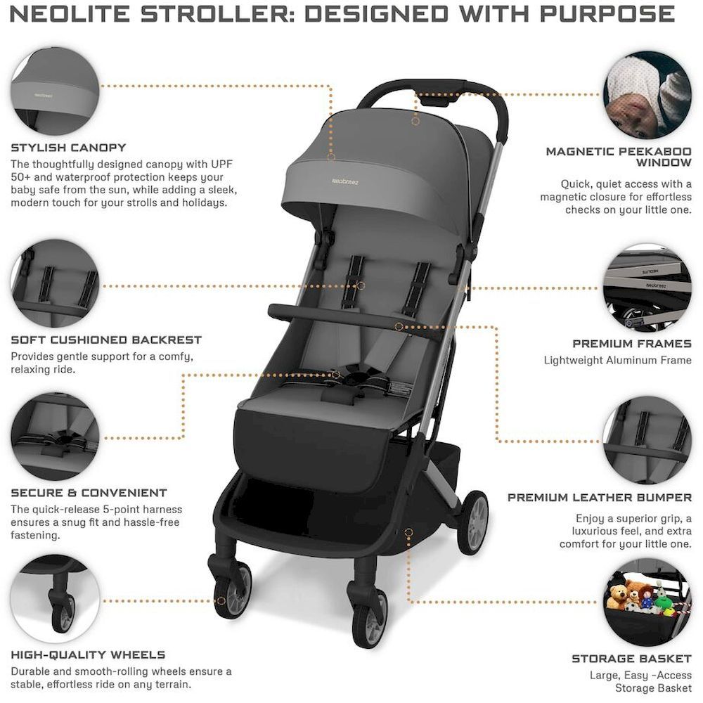 Neobreez Neolite Ultra Lightweight Cabin Size Travel Stroller