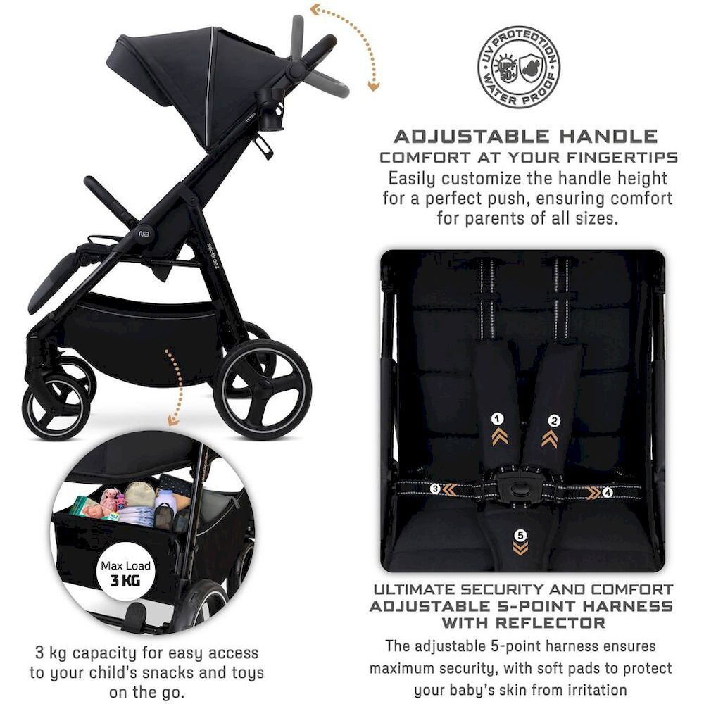 Neobreez Tetra Lightweight Pushchair Stroller With Cup Holder