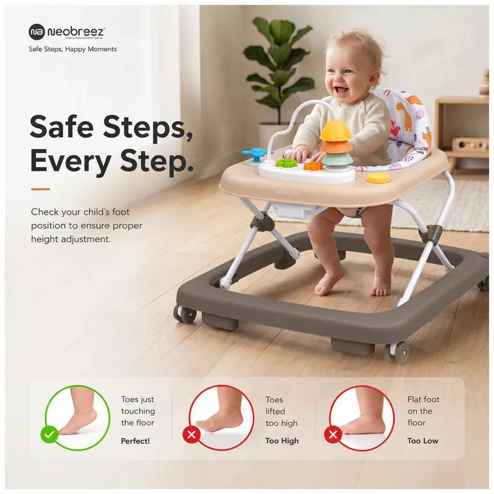 Neobreez Tredo Baby Walker – Brown/Beige
