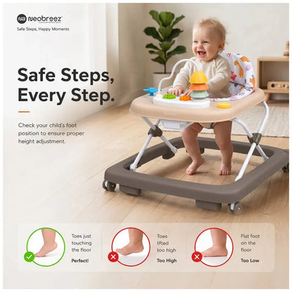 Neobreez Tredo Baby Walker – Brown/Beige