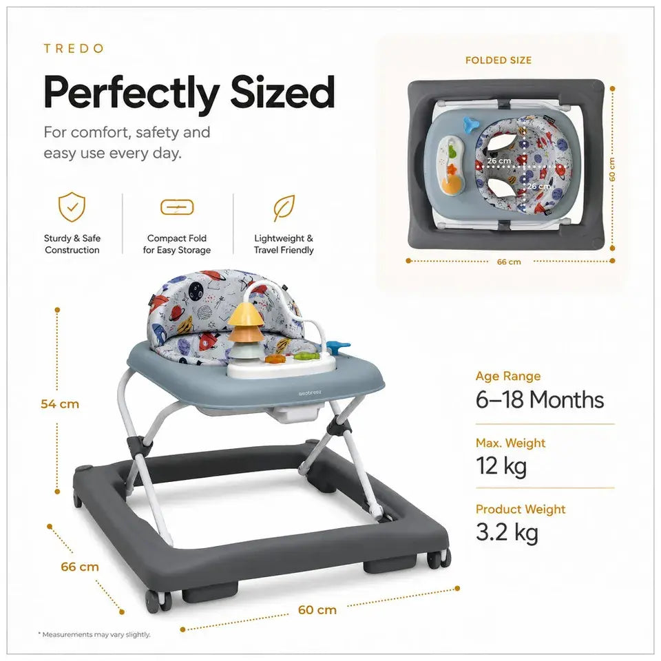 Neobreez Tredo Baby Walker – Dark Grey