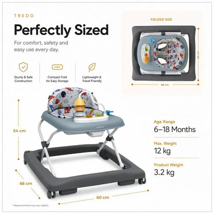 Neobreez Tredo Baby Walker – Dark Grey