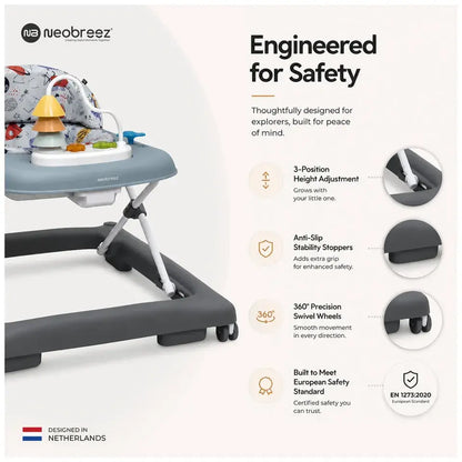 Neobreez Tredo Baby Walker – Dark Grey