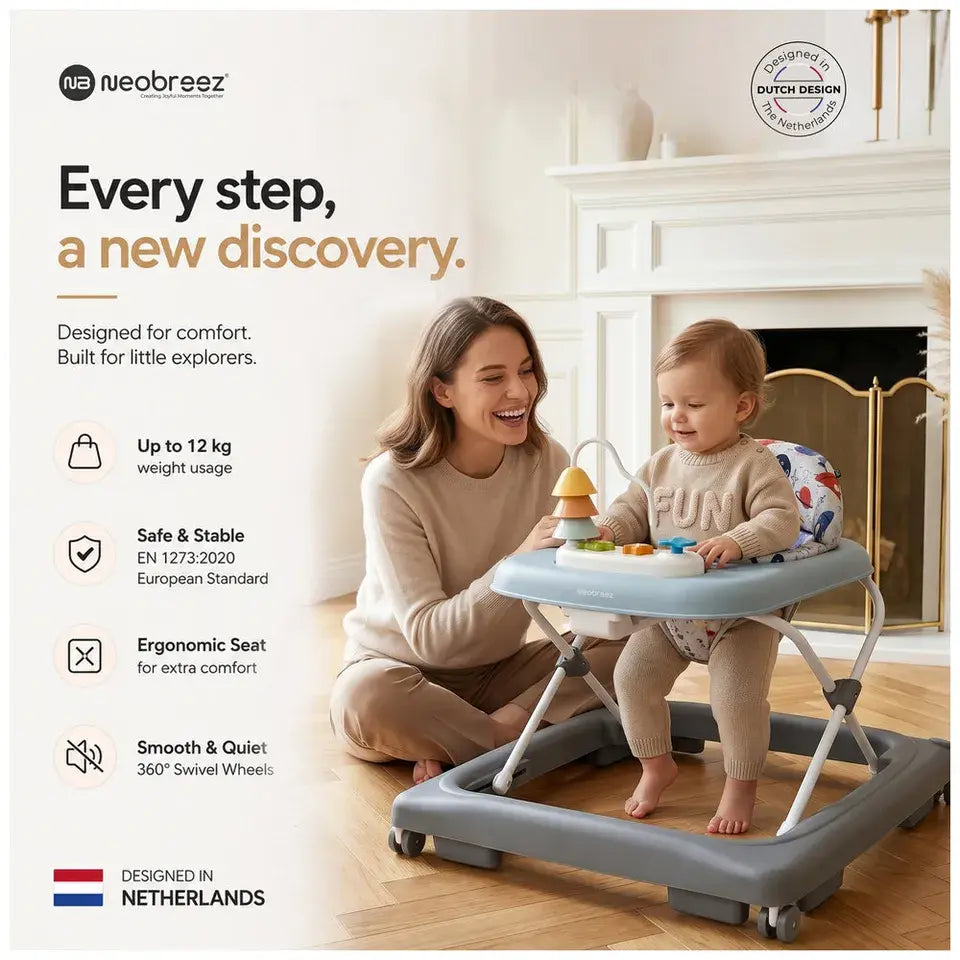 Neobreez Tredo Baby Walker – Dark Grey