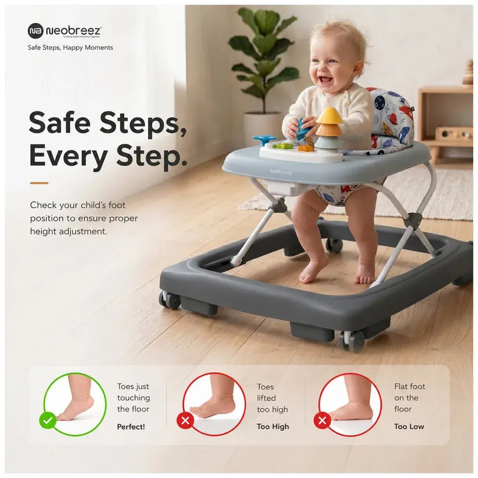 Neobreez Tredo Baby Walker – Dark Grey