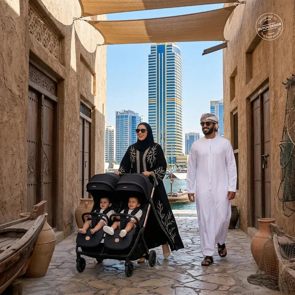 Neobreez Twinex Auto Fold Double Stroller – Compact Twin Stroller