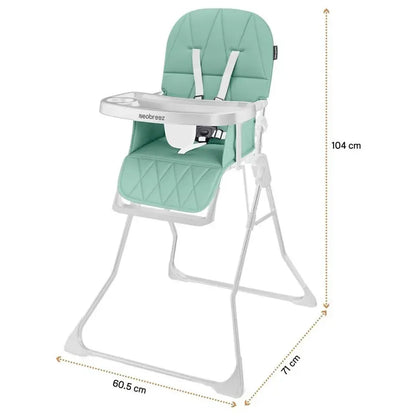 Neobreez Cris Compact Foldable Baby Highchair – Green/White
