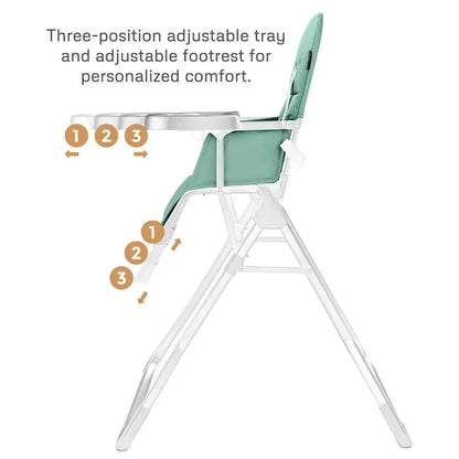 Neobreez Cris Compact Foldable Baby Highchair – Green/White
