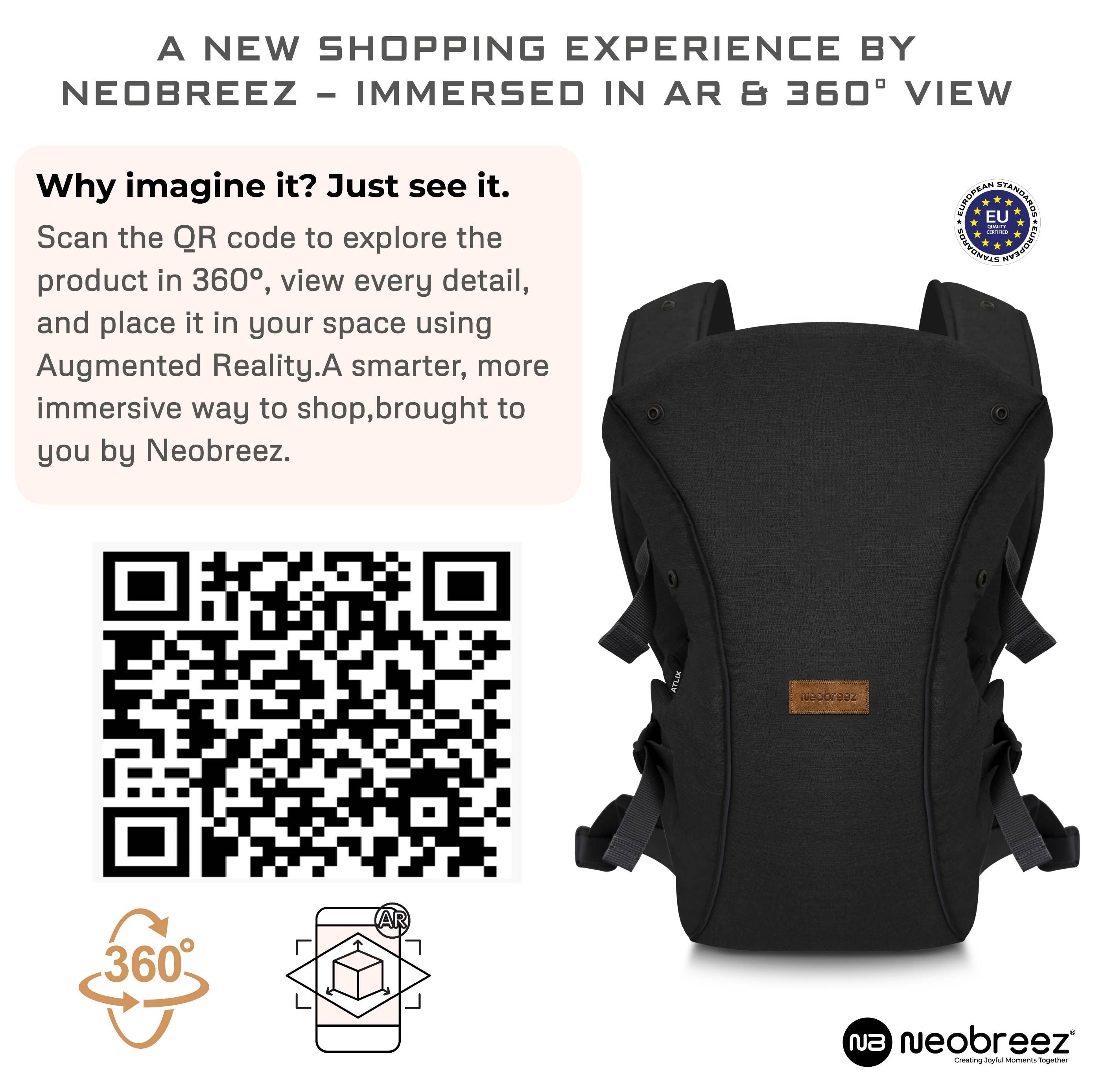 Neobreez Atlix 3 In 1 Convertible Baby Carrier Newborn To Toddler