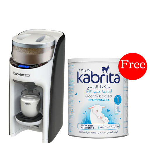 Baby Brezza Formula Pro Advanced Dispenser Machine + Kabrita Stage 1 Goat Milk Based Infant Formula (0-6 months), 400 Gram FOR FREE