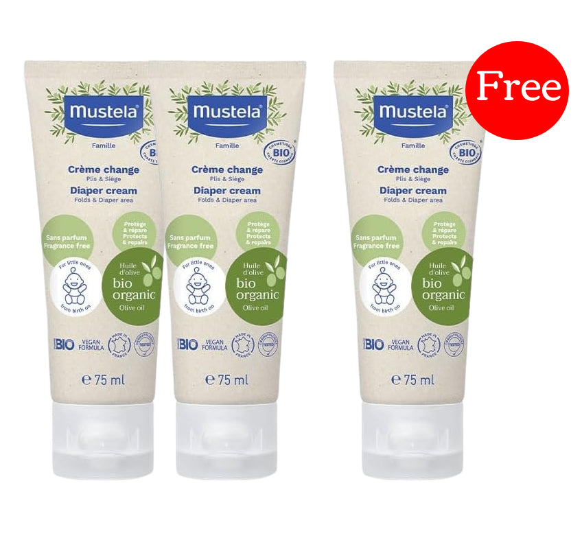 Mustela Certified Organic Diaper Cream (75 ml), Buy 2 get 1 FOR FREE