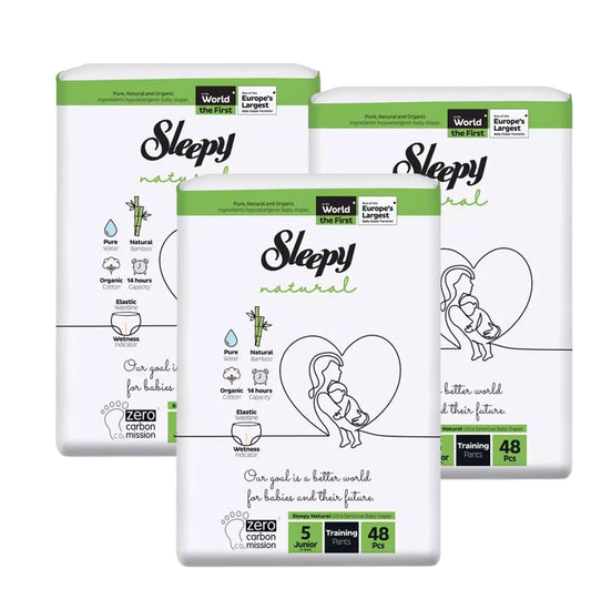 Sleepy Natural Pants-Size 5 Pack of 3
