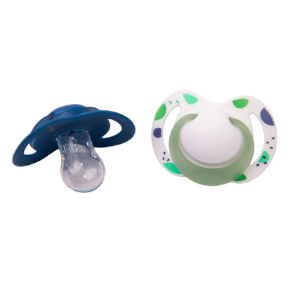 Nuby Night Time Soothers Glow in the Dark (Blue, 6-18 Months) - Pack of 2