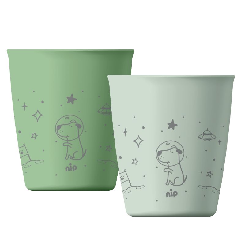 Nip Eco-friendly Children's Drinking Cups For Toddlers And Babies (Dog Green)