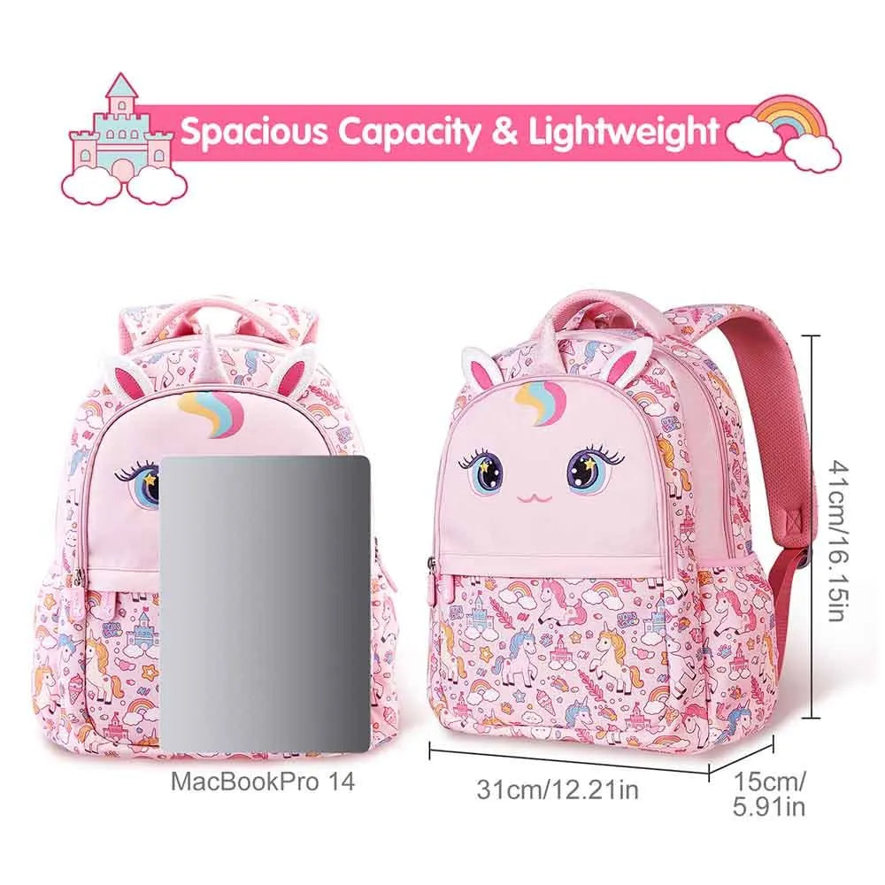 Nohoo Kids 16 Compartment School Bag Unicorn